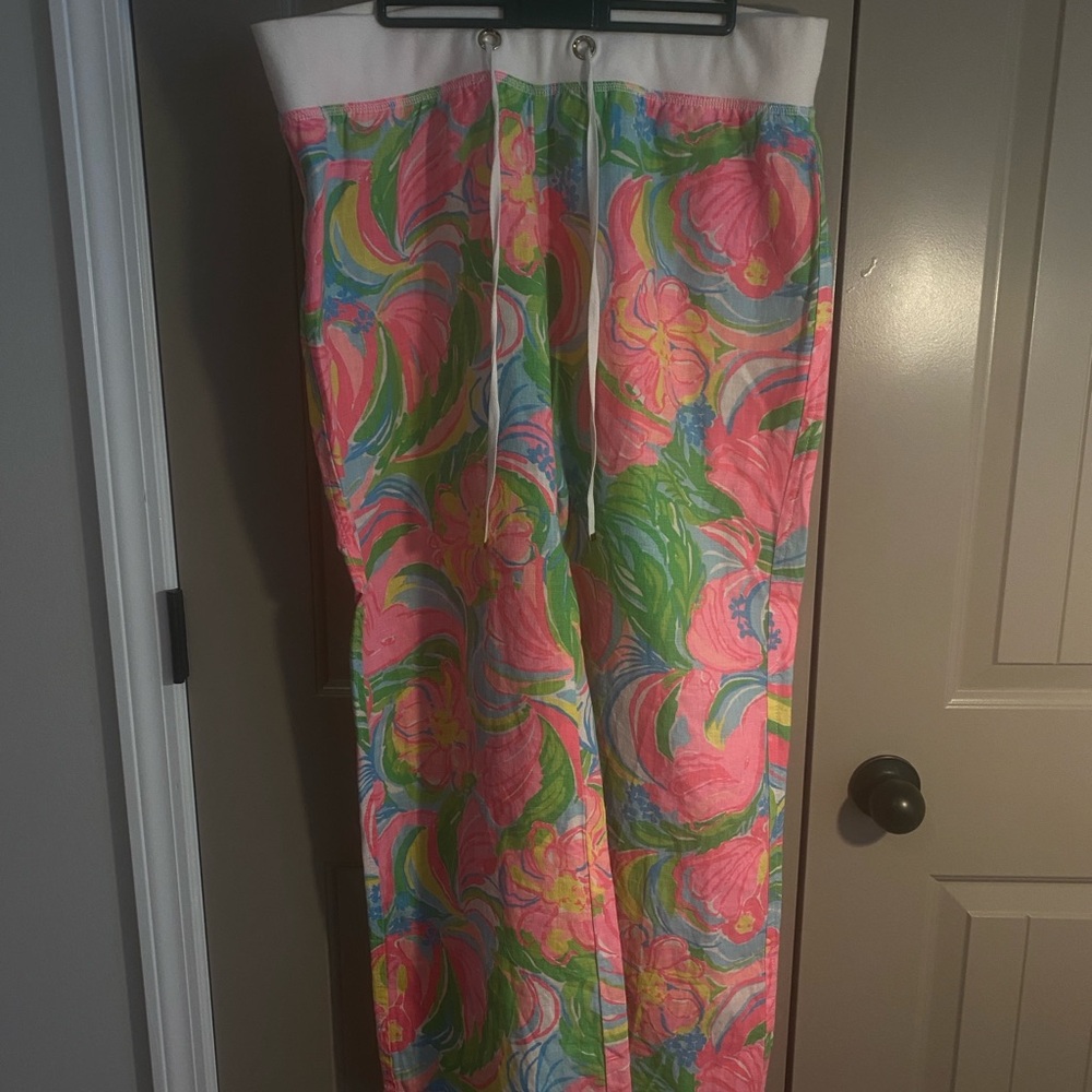 Lily Pulitzer Linen Beach Pant XL